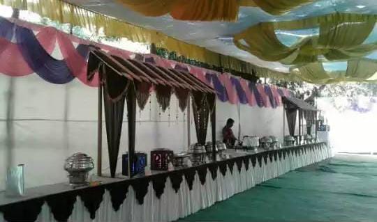 Wedding reception setup